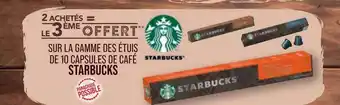 Match La gamme des étuis de 10 capsules de café starbucks offre