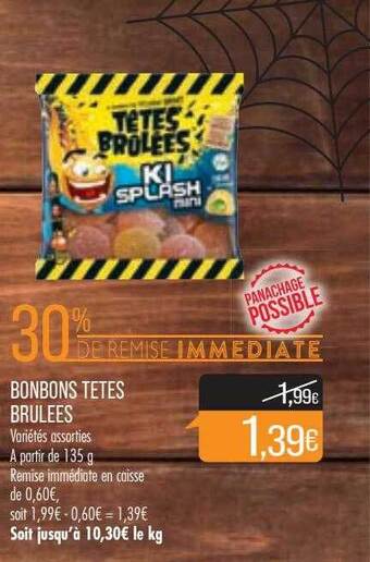 Match Bonbons têtes brûlées offre