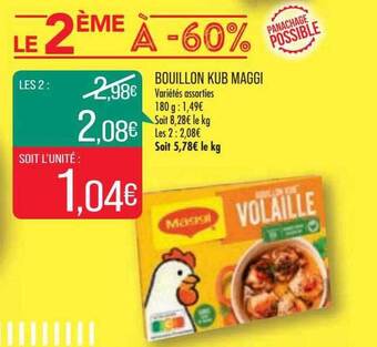 Match Bouillon kub maggi offre
