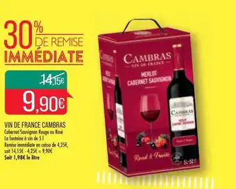 Match Vin de france cambras offre