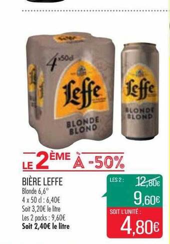 Match Bière leffe offre