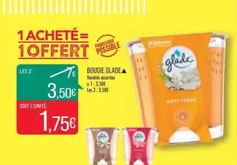 Match Bougie glade offre