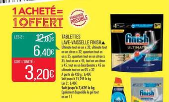 Match Tablettes lave-vaisselle finish offre
