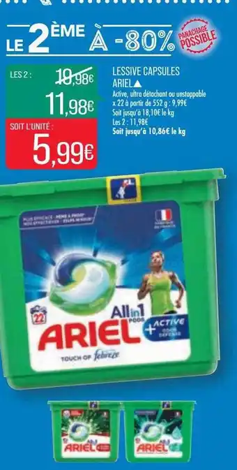 Match Lessive capsules ariel offre