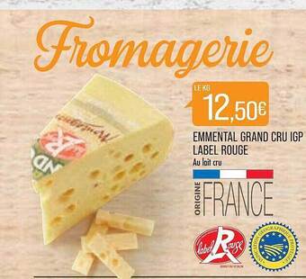 Match Emmental grand cru igp label rouge offre