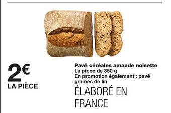 Monoprix Pavé céréales amande noisette offre