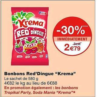 Monoprix Bonbons red'dingue krema offre