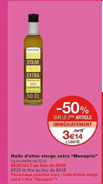 Monoprix Huile d'olive vierge extra offre