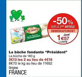 Monoprix La bûche fondante offre