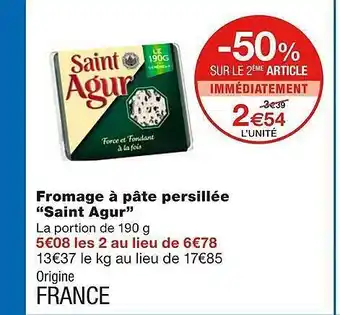 Monoprix Fromage à pâte persillée offre