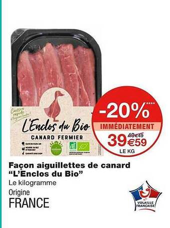Monoprix Façon aiguillettes de canard offre