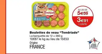 Monoprix Boulettes de veau offre