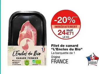 Monoprix Filet de canard offre
