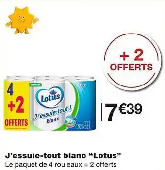 Monoprix J'essuie-tout blanc offre