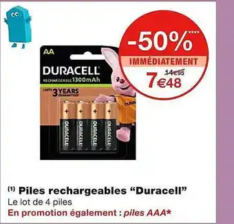 Monoprix Piles rechargeables offre