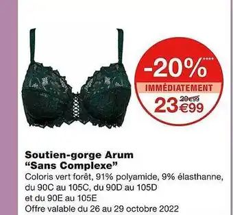Monoprix Soutien-gorge arum offre