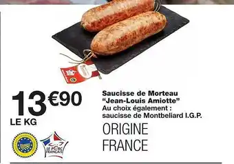 Monoprix Saucisse de morteau offre