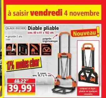 Norma Diable pliable black + decker offre