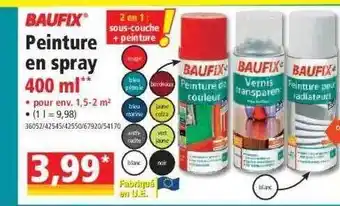 Norma Peinture en spray 400ml baufix offre