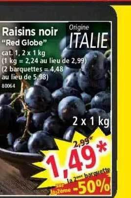 Norma Raisins noir offre