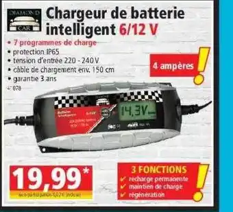 Norma Chargeur de batterie intelligent 6-12v diamond car offre