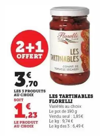 Super U Les tartinables florelli offre