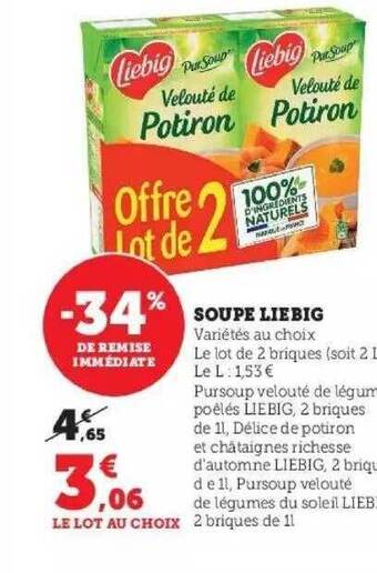 Super U Soupe liebig offre