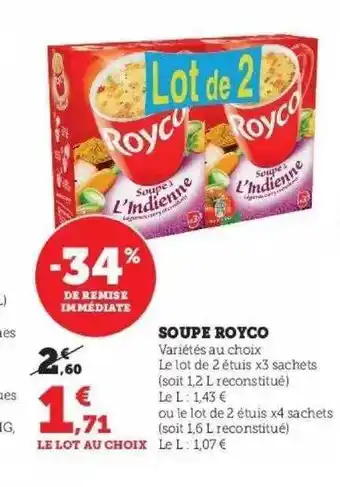 Super U Soupe royco offre