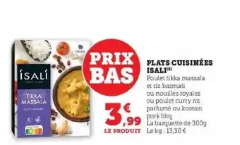 Super U Plats cuisinées isali offre
