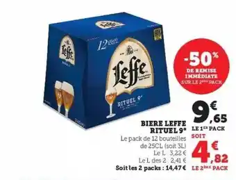Super U Bière leffe rituel 9° offre
