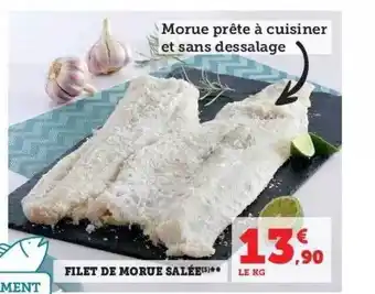 Super U Filet de morue salée offre