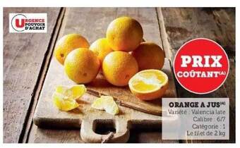 Super U Orange à jus offre