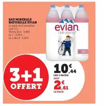 Eau minérale naturelle evian
