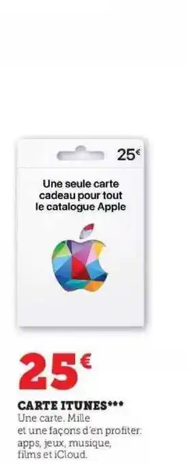 Super U Carte itunes offre