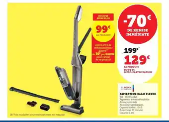 Super U Aspirateur balai flexxo bosch offre