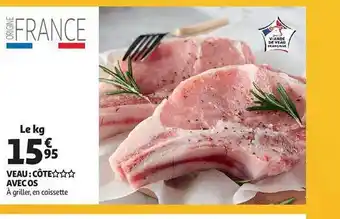 Auchan Veau : côte avec os offre