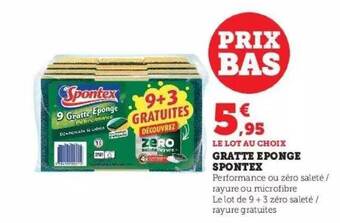 Super U Gratte éponge spontex offre