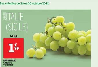 Auchan Raisin blanc offre