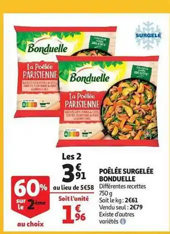 Auchan Poêlée surgelée bonduelle offre