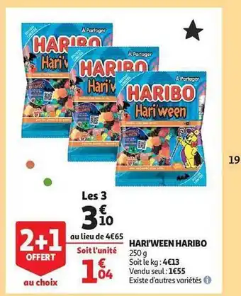 Auchan Hari'ween haribo offre