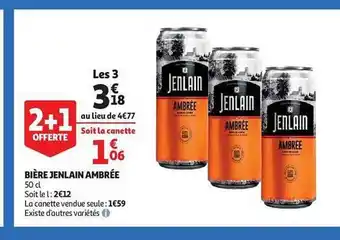 Auchan Bière jenlain ambrée offre