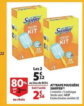 Auchan Attrape poussière swiffer offre