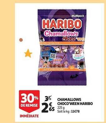 Auchan Chamallows choco'ween haribo offre