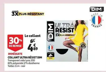 Auchan Collant ultra résist dim offre