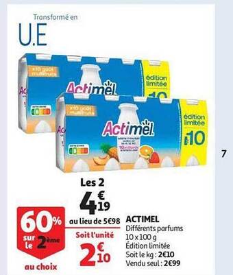 Auchan Actimel offre
