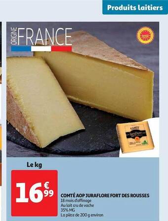 Auchan Comté aop juraflore fort des rousses offre