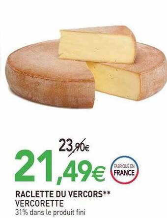 naturéO Raclette du vercors vercorette offre