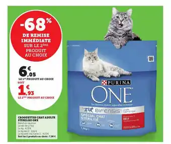 Super U Croquettes chat adulte stérilisé one offre