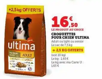 Super U Croquettes pour chien ultima offre