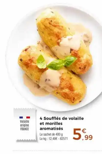 Thiriet 4 soufflés de volaille et morilles aromatisés offre